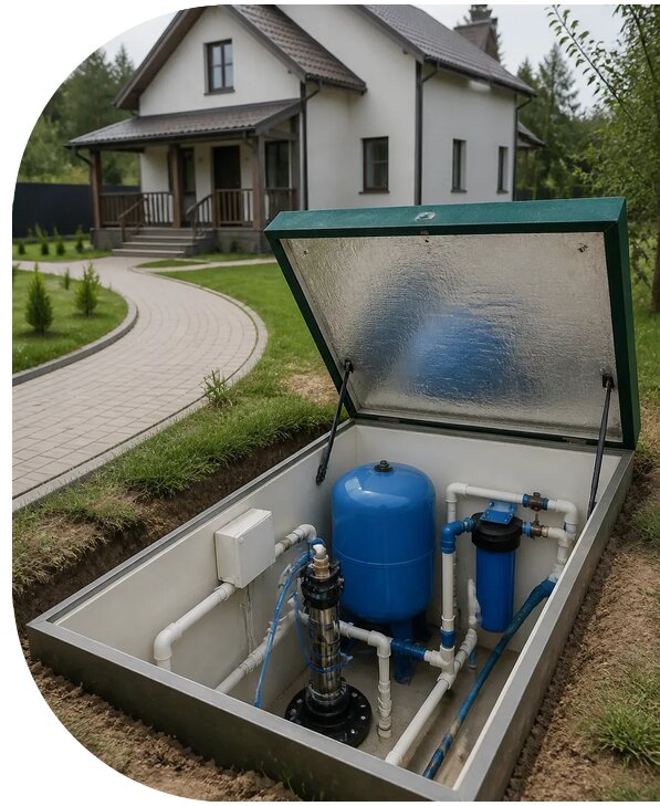 Автономное водоснабжение дома в Учалах от 152505 р. | АПаруса-Члы